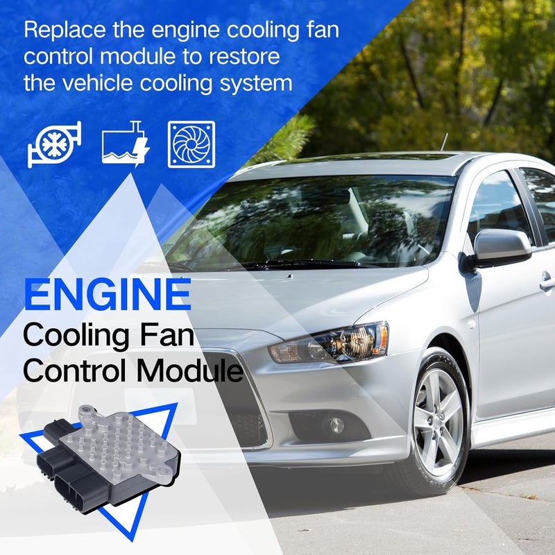 AdvanEX Cooling Fan Control Unit Module Compatible with Mitsubishi Lancer 2.0L 2.4L 2002-2007; Outlander 2.4L 3.0L 2003-2007; Mazda 6 3.0L 2003-2007; MPV 2002-2005 Replace OE 1355A124 1C232-19700 - Image 2